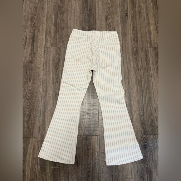 Frame Women Pants Size 26 Le Hardy Crop Flare Nautical Coastal Retro Striped - Picture 5 of 7